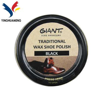 Cheap price high quality tin can shoe polish solid shoe wax